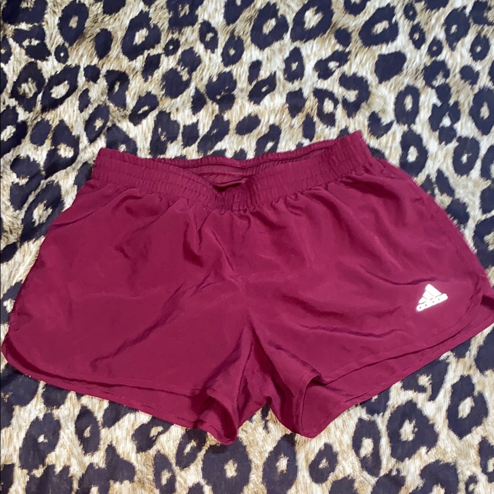 Maroon Adidas Running Shorts XS